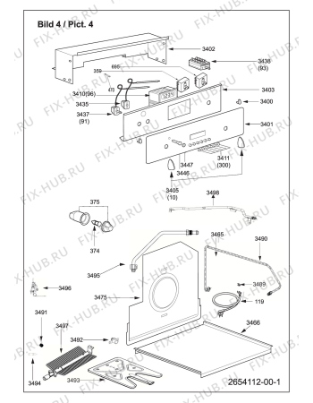 Схема №3 BEKO OIG 12100 X (7751386254) с изображением Кабель для духового шкафа Beko 160301604